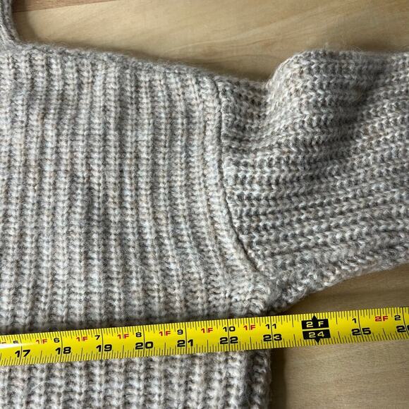 KUT from the Kloth Women’s Cream Tutleneck Sweater Size Medium Chunky Oversized - Picture 7 of 9